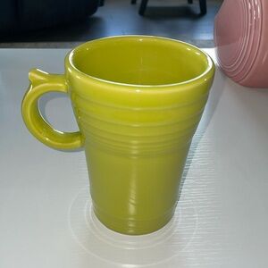 Fiesta latte mug in lemongrass